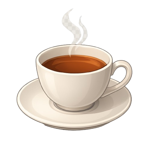 white teacup on saucer with black tea